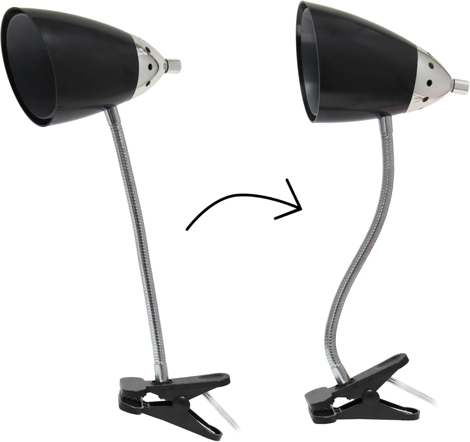 LIMELIGHTS Flossy Flexible Gooseneck Clip-On Desk Lamp