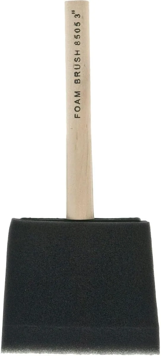 Linzer 8505-3" 3" Foam Brush W/Plastic Handle (5735) (Bf05005)