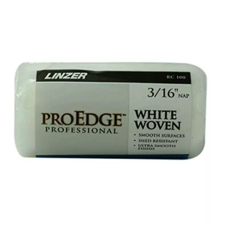 Linzer RC 100 0400 Nap White Woven Roller Cover, 4" x 3/16"