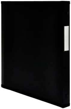 Lion Insta-Cover Ring Easel 3-Ring Binder, 3/4in Round Rings, 30% Recycled, Black