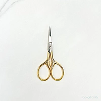 Lion's Tail Embroidery Scissors in Gold by Gingher 3 1/2in #220480