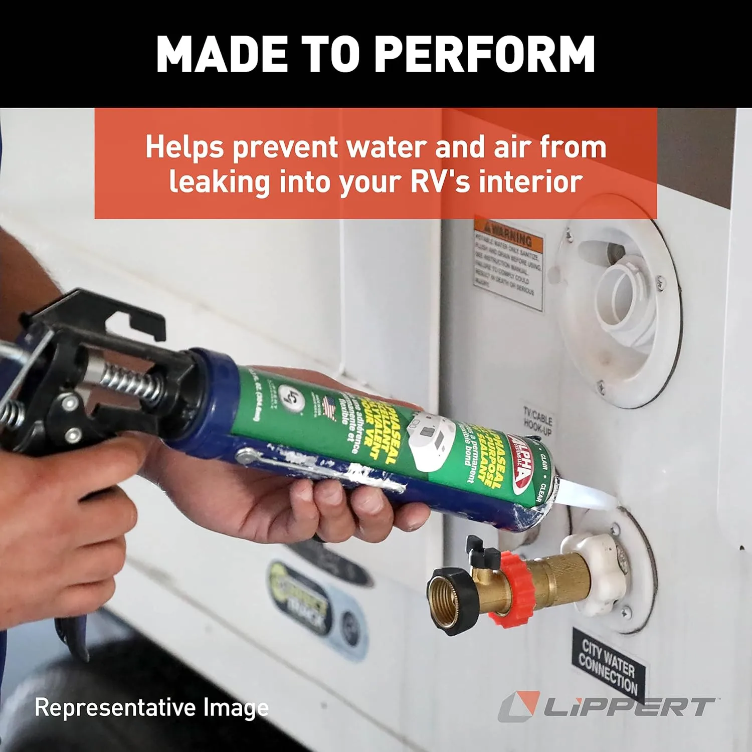 LIPPERT COMPONENTS Alpha Systems 1021 Self-Leveling Lap Sealant for RV Roofs