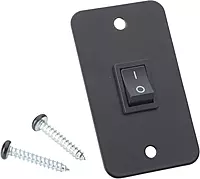 Solera RV Awning Fabric White LED Light Kit with Switch and Plate for 10’-15’ Awnings, Cut-to-fit, Flexible Black Plastic Strip with Lights, Integrated Cord, Visible Extended or Retracted - 674282