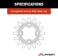 Lippert 238893 16 Tooth Spur Gear | 16 DP/20 PA