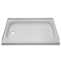 Lippert Components Replacement Shower Pan with Left Drain, Scratch-Resistant ABS Acrylic for RVs, Travel Trailers, 5th Wheels and Motorhomes - 210369,White, 24 Inch x 32 Inch