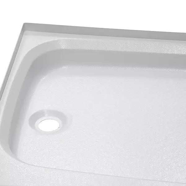 Lippert Replacement 24" x 32" White Shower Pan with Right Drain for RVs, Manufactured Homes, Travel Trailers, 5th Wheels, and Motorhomes - 210371