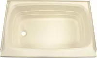 Lippert Replacement 24" x 36" Parchment Bathtub with Left Drain, Scratch-Resistant ABS Acrylic for RVs, Travel Trailers, 5th Wheels, Motorhomes - P2436LHSPK 24 Inch x 36 Inch