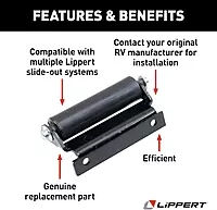 Lippert Components 276288 J-36 Service Roller, Black