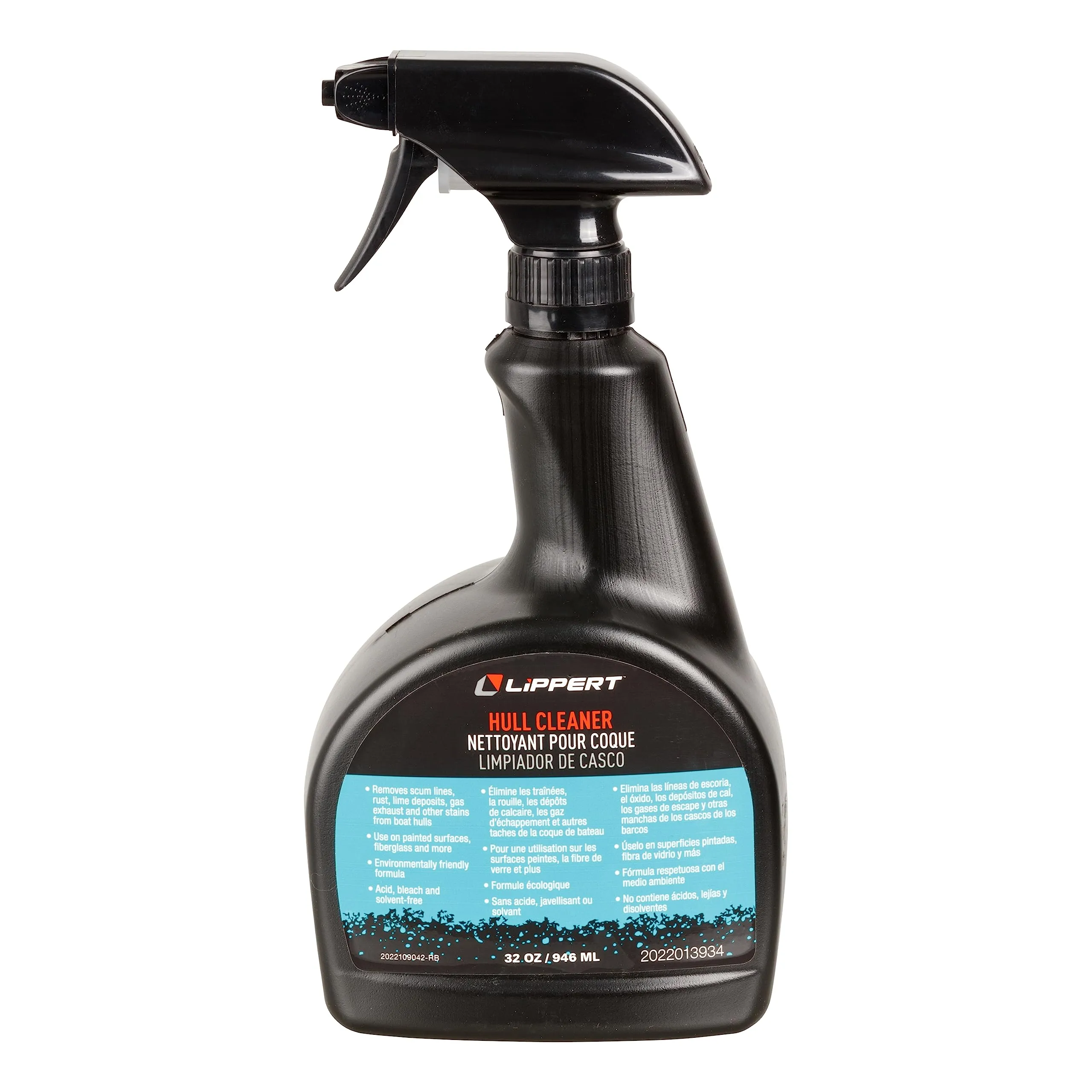 Lippert 32 oz. Boat Hull Cleaner Spray for Exterior Applications, Environmentally Friendly, Acid, Bleach, Solvent-Free, Made in The USA - 2022013934