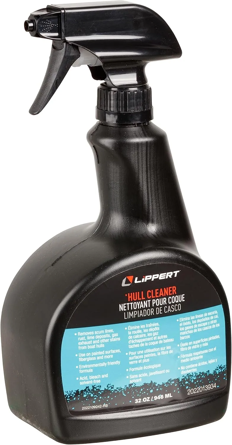 Lippert 32 oz. Boat Hull Cleaner Spray for Exterior Applications, Environmentally Friendly, Acid, Bleach, Solvent-Free, Made in The USA - 2022013934