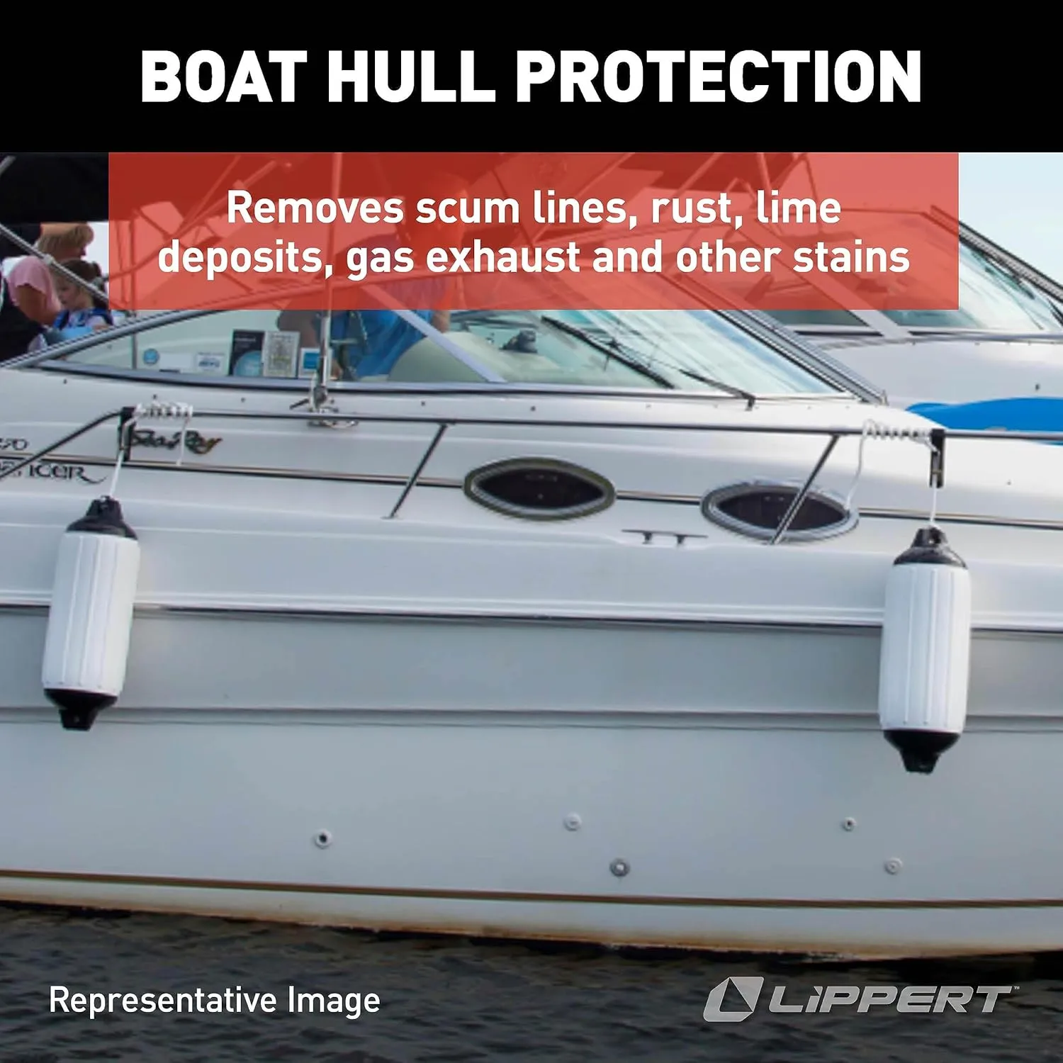 Lippert 32 oz. Boat Hull Cleaner Spray for Exterior Applications, Environmentally Friendly, Acid, Bleach, Solvent-Free, Made in The USA - 2022013934