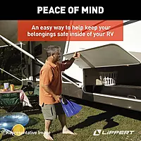 Lippert Global Baggage Door Lock / Latch Kit with 2 Keys, Easy Installation for 5th Wheel RVs, Travel Trailers and Motorhomes - 346693 Black