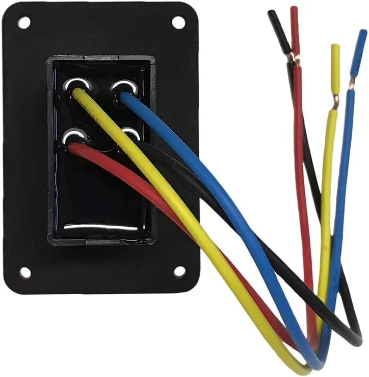 Lippert Replacement Power Stabilizer Extend/Retract Switch with Rocker Style Operation, IP66-Rated Waterproof Assembly (Installation Hardware Not Included) - 387874