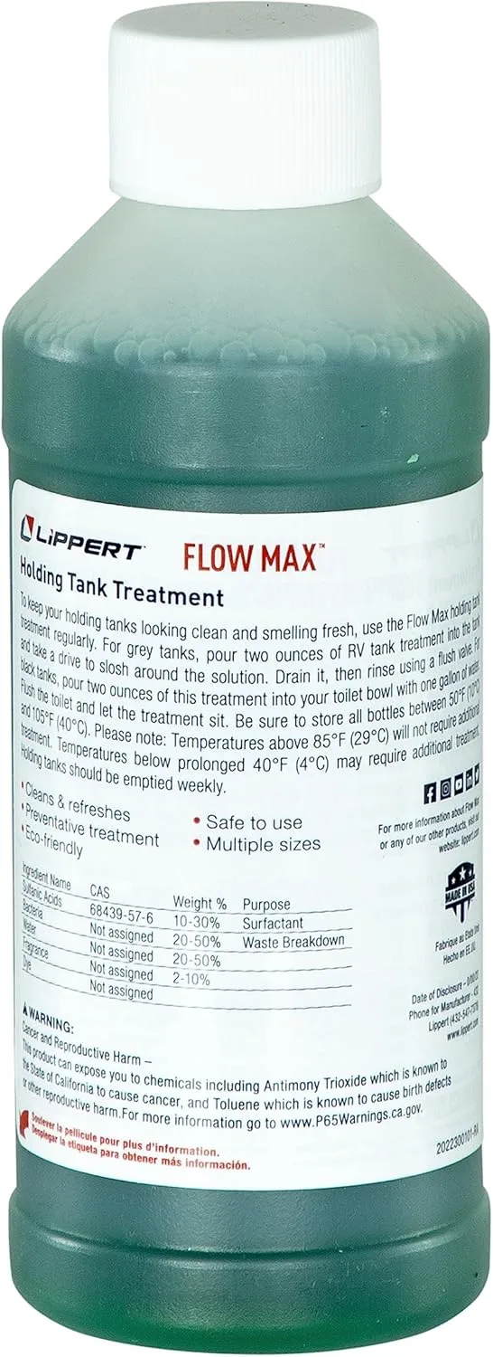 Lippert Flow Max Holding Tank Treatment for RVs and Boats