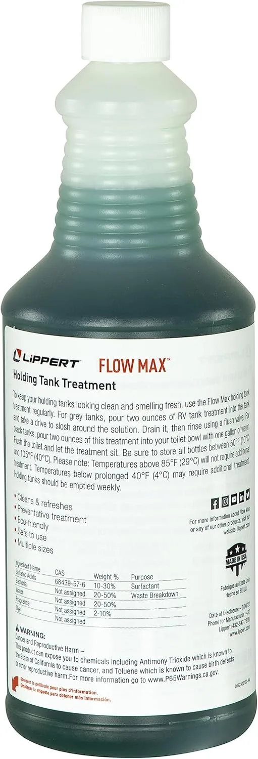 Lippert Flow Max Holding Tank Treatment for RVs and Boats