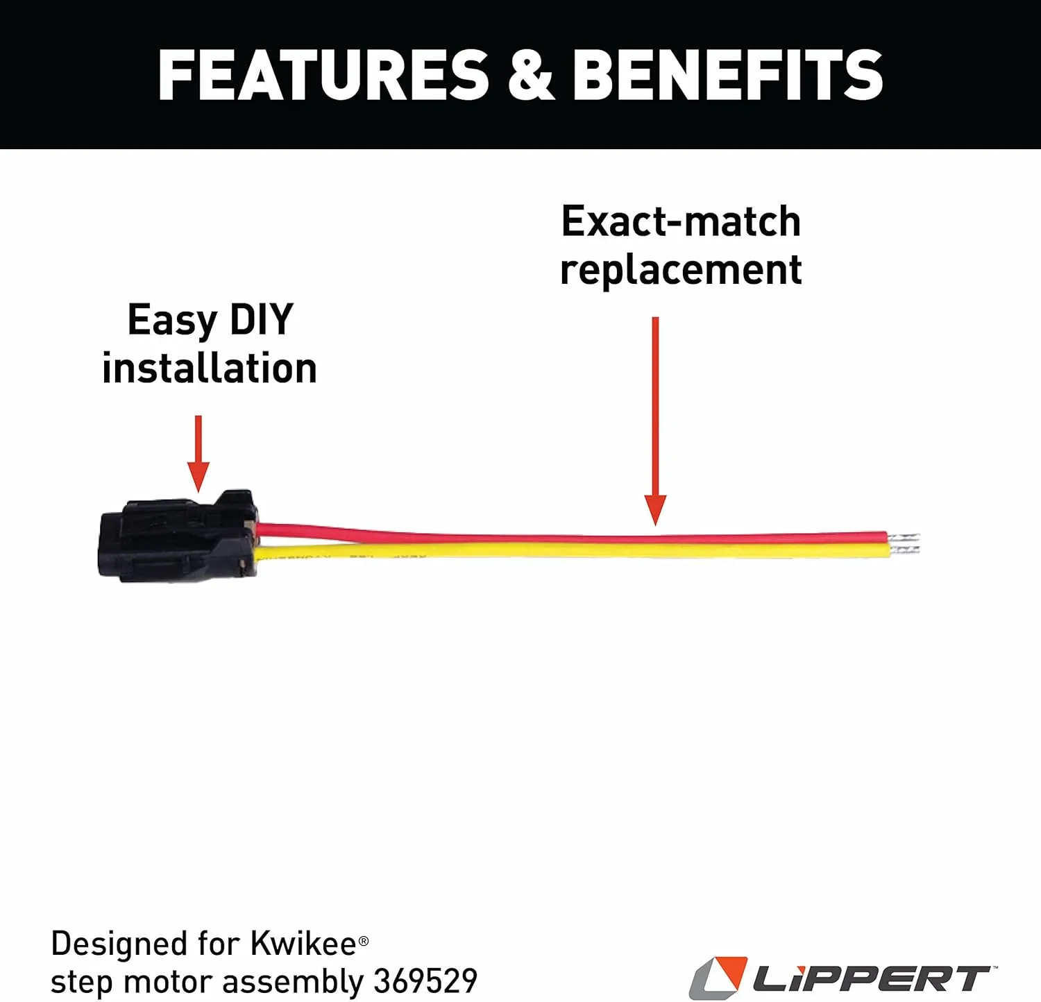 Lippert Components Kwikee® Adapter/Harness Black