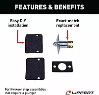 Kwikee Electric Step Replacement Pleated Plunger Door Switch for 5th Wheel RVs, Travel Trailers and Motorhomes