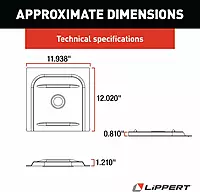 Lippert Motorhome Entry Screen Door Bubble Slider Panel with Frosted Finish - 234101