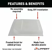 Lippert Motorhome Entry Screen Door Bubble Slider Panel with Frosted Finish - 234101
