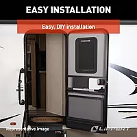 Lippert Motorhome Entry Screen Door Bubble Slider Panel with Frosted Finish - 234101