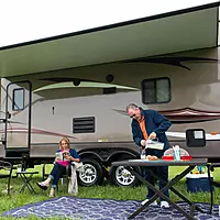 Lippert Motorhome Entry Screen Door Bubble Slider Panel with Frosted Finish - 234101