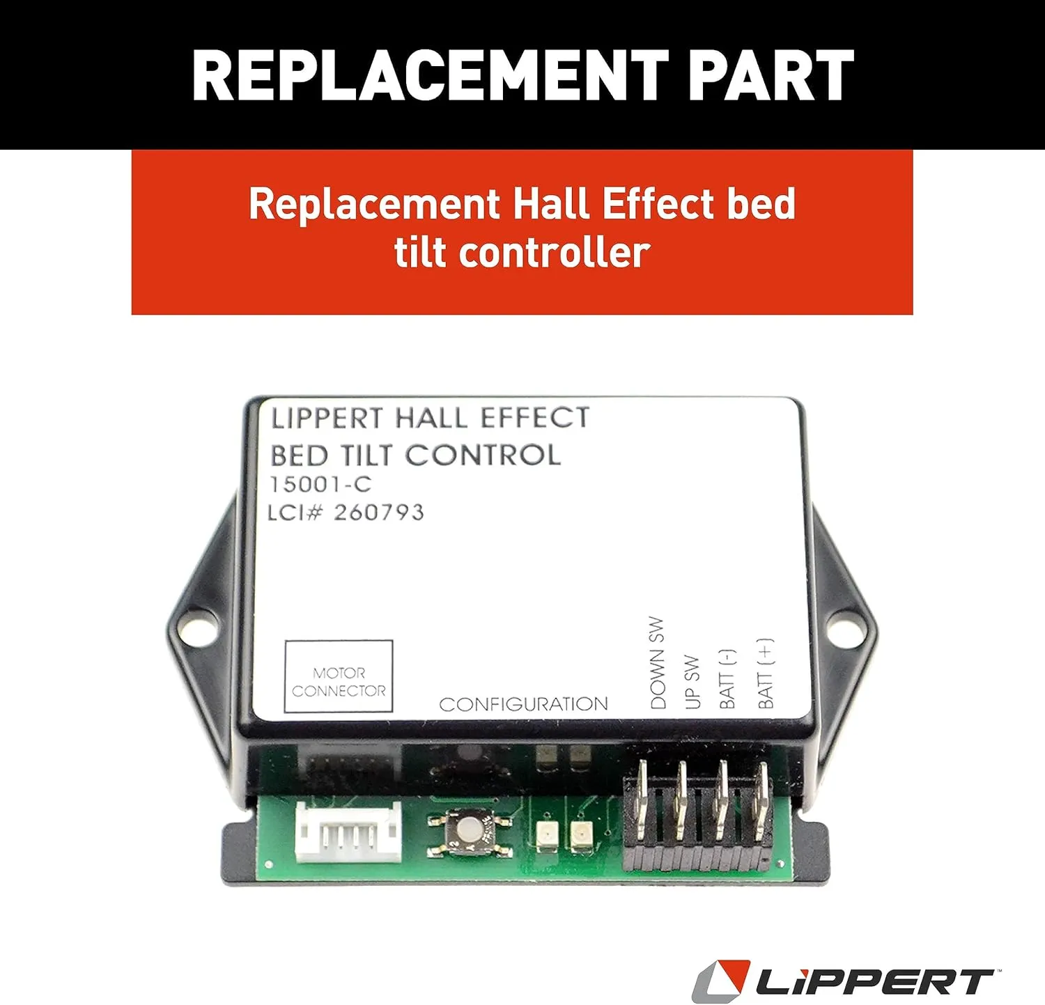 Lippert Hall Effect Replacement RV Bed Tilt Controller Module for 5th Wheel Campers, Travel Trailers, Fits Schwintek Systems, Exact-Match Component - 260793