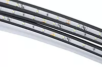 Solera RV Awning Fabric White LED Light Kit with Switch and Plate for 10’-15’ Awnings, Cut-to-fit, Flexible Black Plastic Strip with Lights, Integrated Cord, Visible Extended or Retracted - 674282