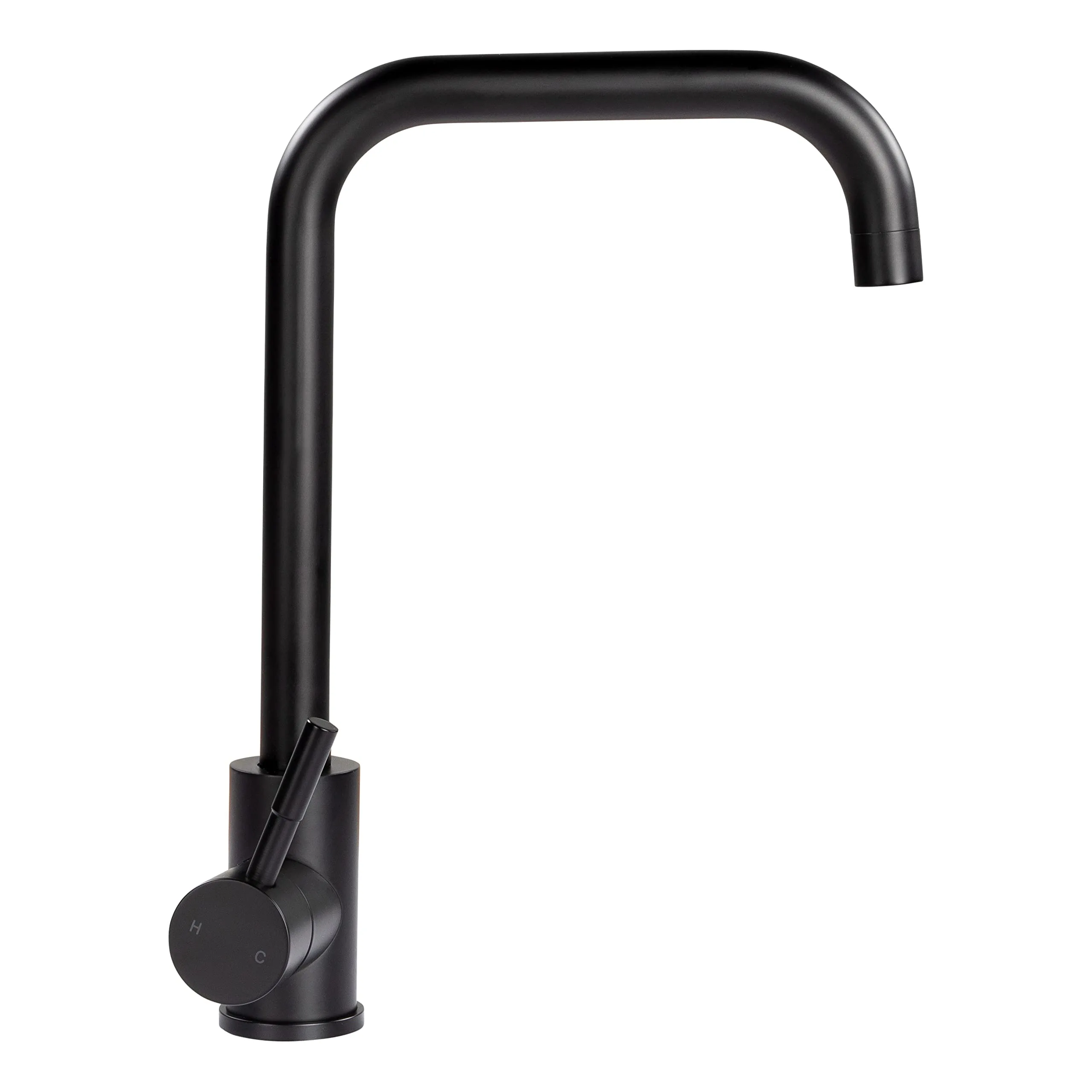 Lippert Flow Max Square Gooseneck Kitchen Faucet - Black Matte