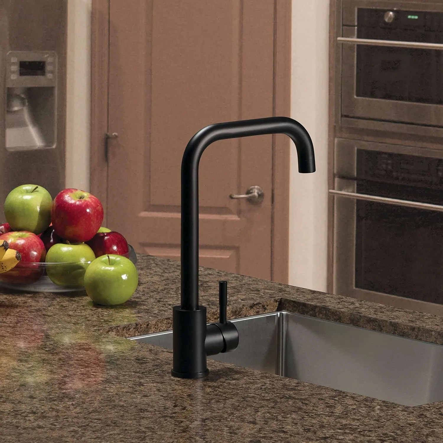 Lippert Flow Max Square Gooseneck Kitchen Faucet - Black Matte