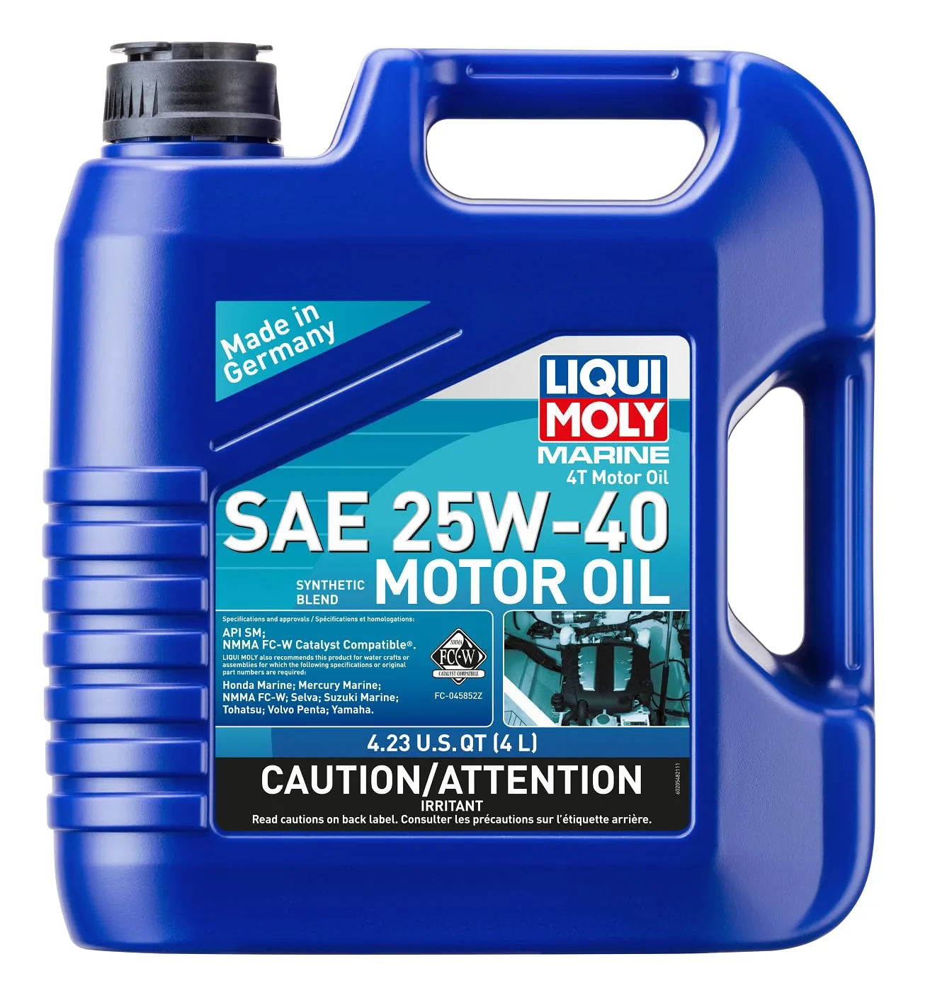 LIQUI MOLY Marine 4T Motor Oil SAE 25W-40 | 4 L | Motor oil