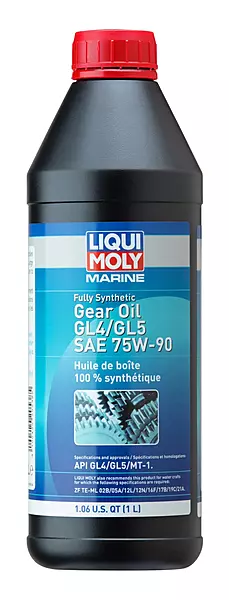 LIQUI Moly Marine Fully Synthetic Gear Oil GL4/GL5 SAE 75W-90 | 1 L | Marine Gear Oil | SKU: 20538