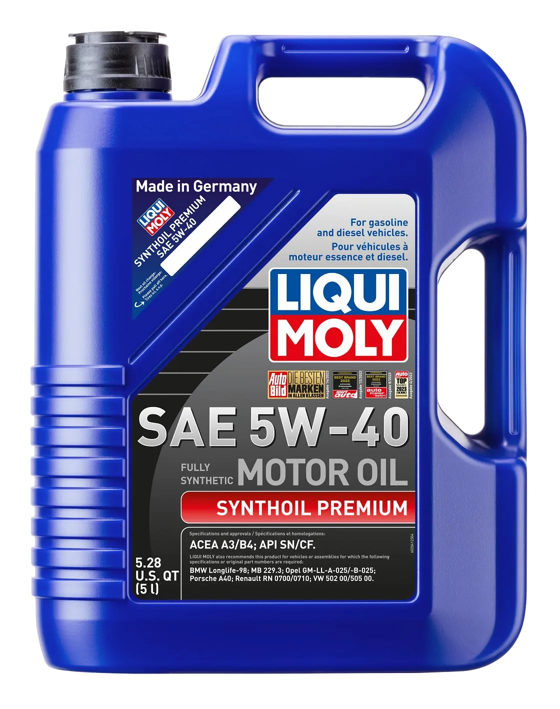 LIQUI MOLY Synthoil Premium SAE 5W-40 Fully Synthetic Engine Oil
