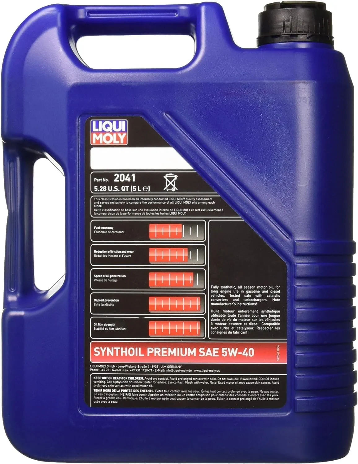 LIQUI MOLY Synthoil Premium SAE 5W-40 Fully Synthetic Engine Oil