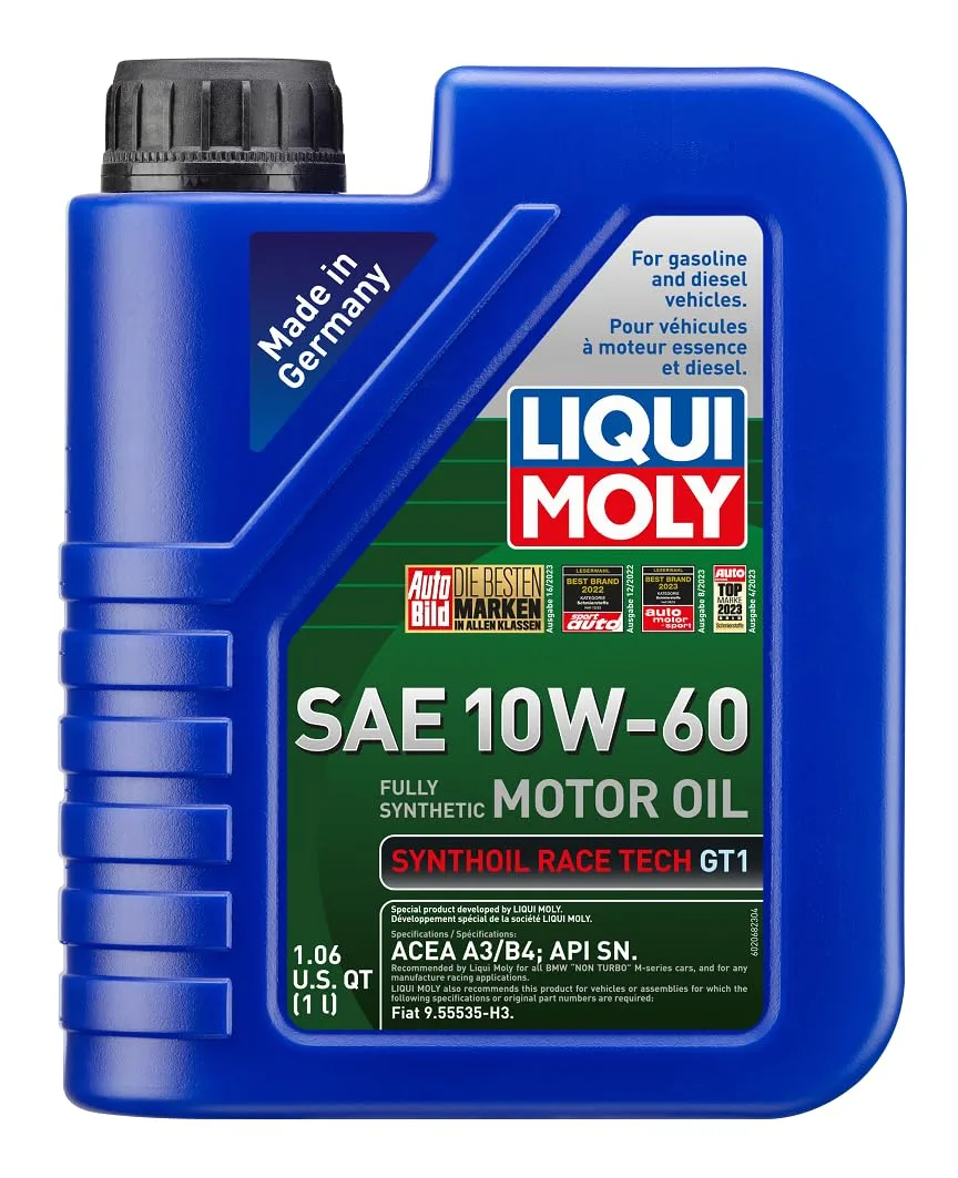 LIQUI MOLY Synthoil Race Tech GT1 SAE 10W-60 Fully Synthetic Motor Oil