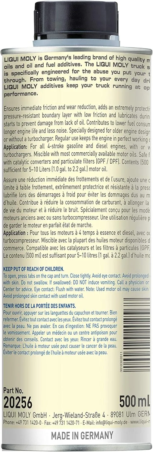 LIQUI MOLY Truck Series Oil Treatment | 500 ml | Oil additive | SKU: 20256