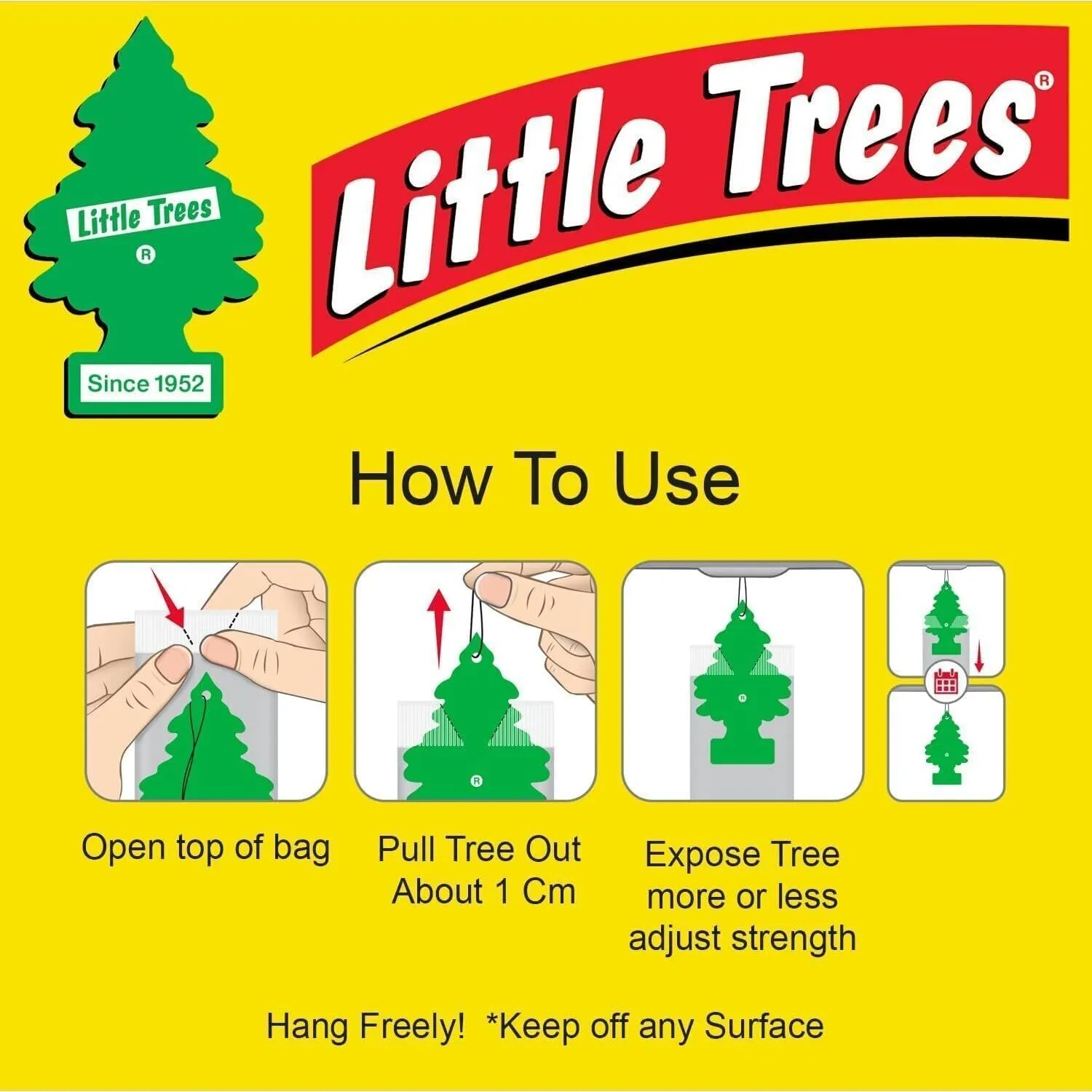 LITTLE TREES Car Air Fresheners for Automotive Interiors and Small Spaces
