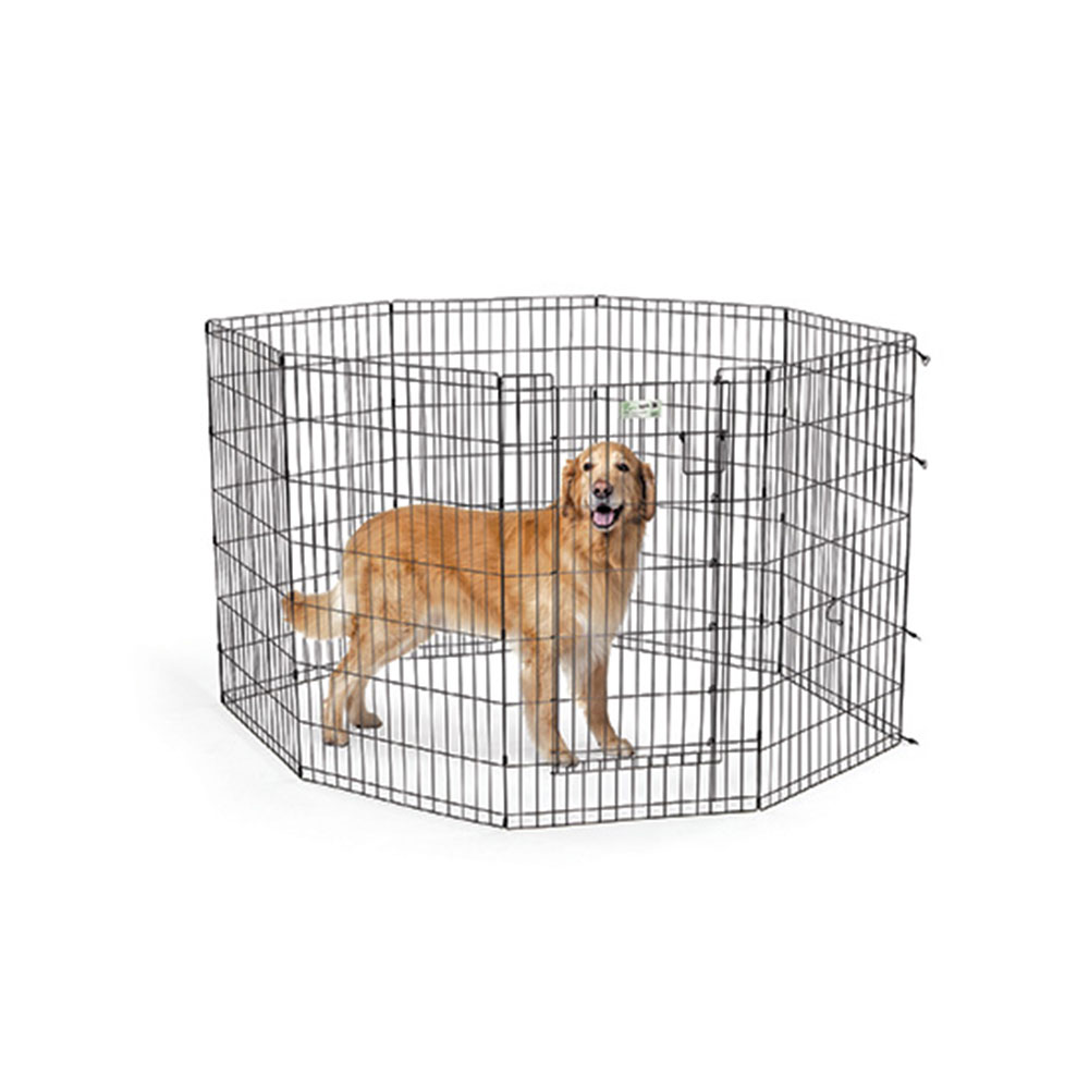 Midwest Homes 42" Black Exercise Pen With Full MAX Lock Door Midwest Homes 42" Black Exercise Pen With Full MAX Lock Door
