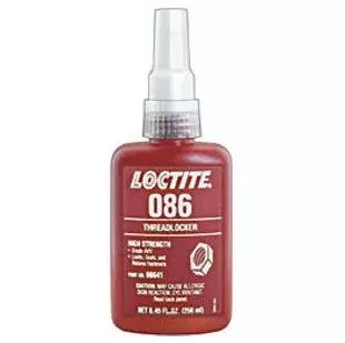 Loctite Letter Grade AVV (086) High Strength Threadlocker, 250 mL Bottle, Red
