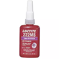 Loctite 135334 Purple 222MS Low Strength Thread Locker, 300 Degrees F Maximum Temperature, 50 mL Bottle Bottle 50 ML