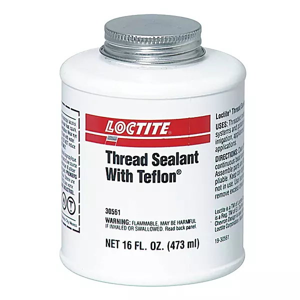 1527514 Loctite Thread Sealant, 1 pt., Brush Can, White, 16 oz.