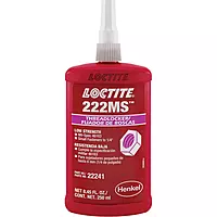 Loctite 22241 Purple 222MS Low Strength Threadlocker, 300 Degree F Maximum Temperature, 250 mL Bottle