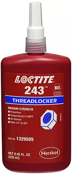 Loctite 243 Threadlocker 250 mL - Medium Strength (Blue)