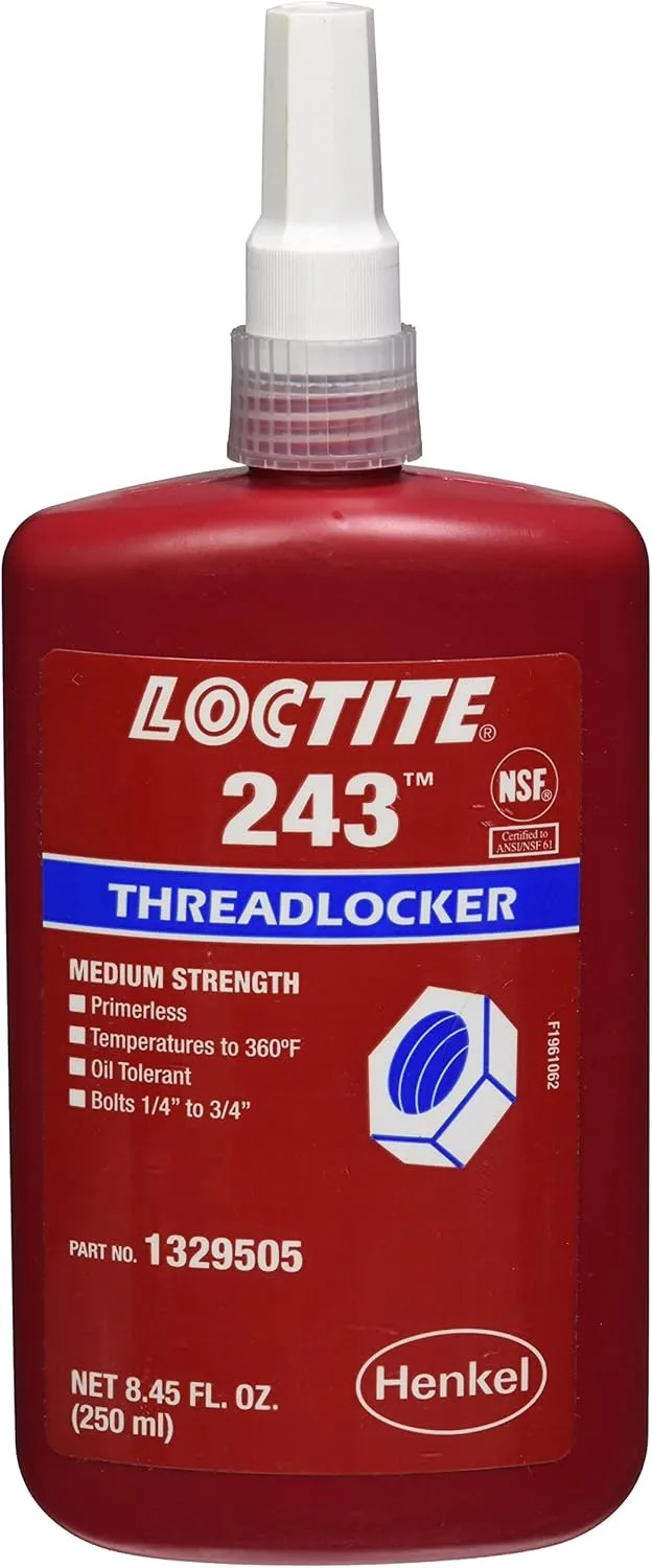 Loctite 243 Threadlocker 250 mL - Medium Strength (Blue)