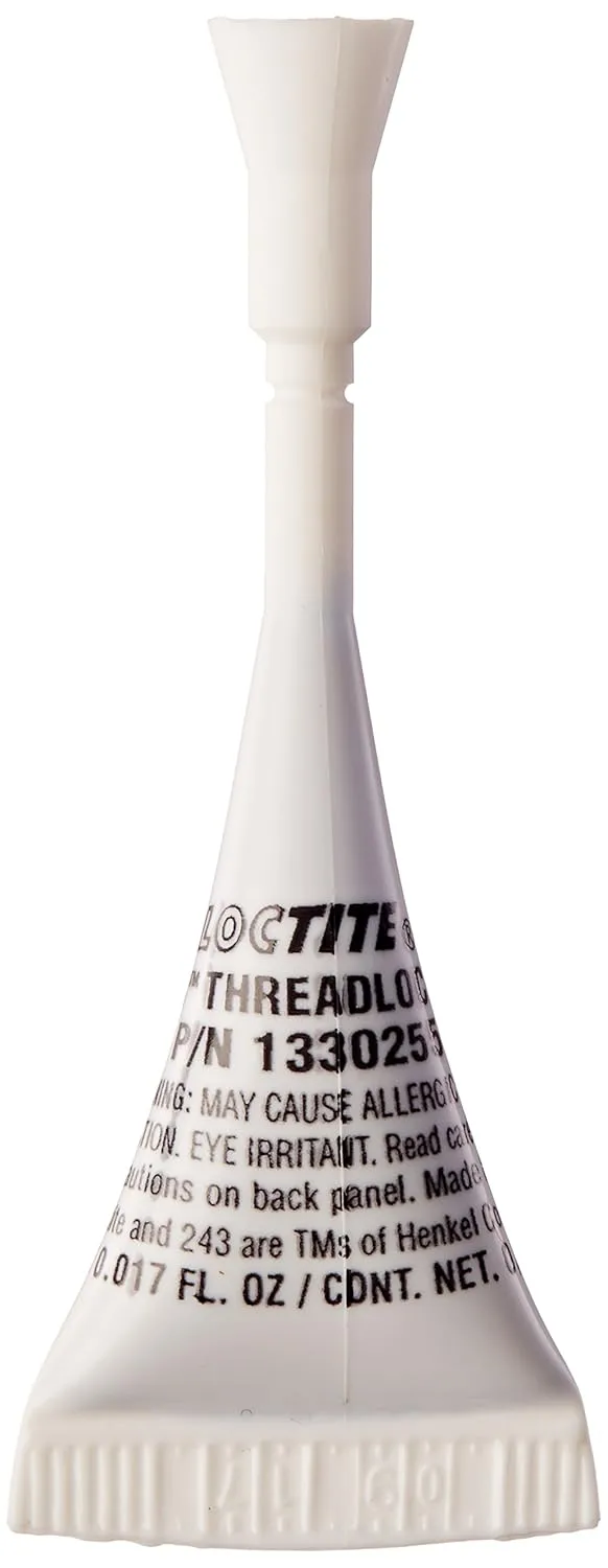 LOCTITE 243 Automotive Threadlocker Blue - Medium Strength, High-Temp Thread Lock, Oil Tolerant, General Purpose - Capsule