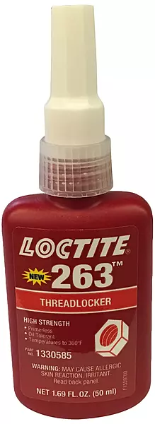 Loctite 1330585 263 Thread Locker, 50 mL, red