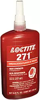 Loctite 88441 271 Threadlockers, High Strength, 250 mL, 1 in Thread, Red