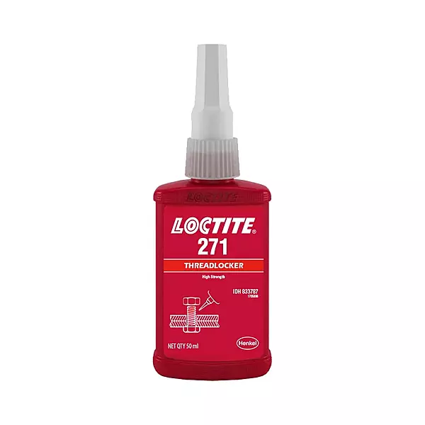 Loctite Threadlocker, Red, 50 mL (271 Series) - High Strength