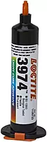 Loctite 3974 Fluorescent One-Part Acrylic Adhesive - 25 ml Syringe - Shore Hardness 77 Shore A, Shear Strength 960 psi