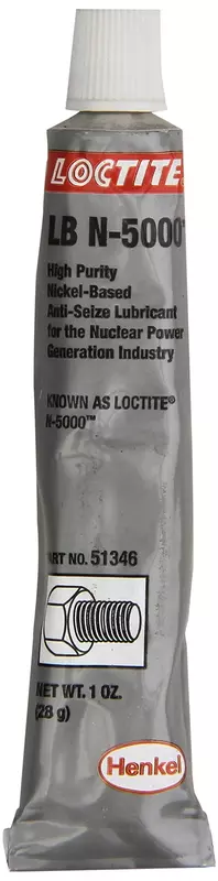 Loctite 51346 Silver LB N-5000 High-Purity Anti-Seize Lubricant, -20 Degree F Lower Temperature Rating to 2400 Degree F