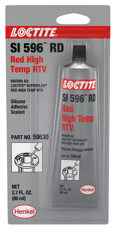 Loctite 59630 RTV Silicone Sealant, 80mL Tube, Red